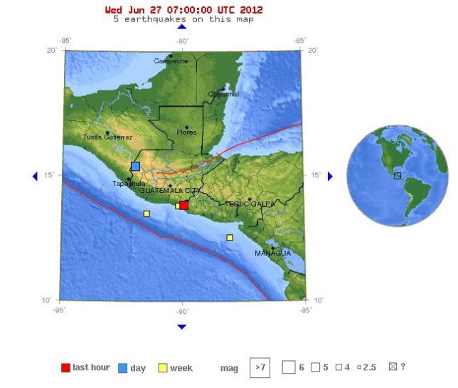 Sismo en El Salvador 27062012  magitud 5.7 USGS