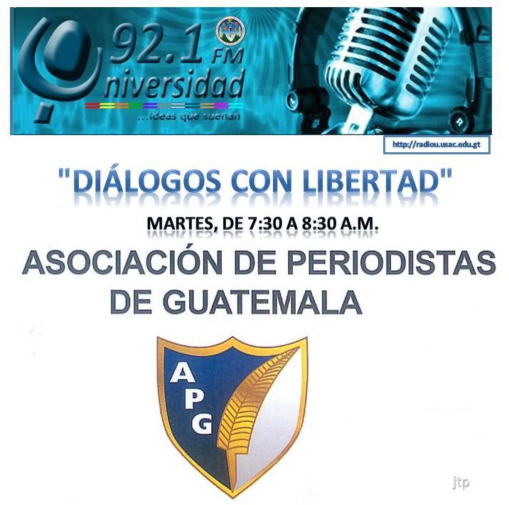 Diálogos con  Libertad- logo v-radio Universidad 92.1 FM. 7.30 a 8.30 A.M. cada martes -jtp