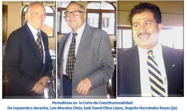 Periodistas: Luis Morales Chúa, Saúl David Oliva López y Rogelio Antonio Hernández Reyes (jtp)