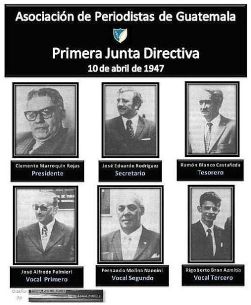 Primera Junta Directiva -fotos, revista APG -archivo jtp